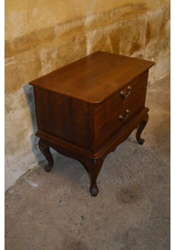 Vintage mahonie Queen Anne nachtkastje 