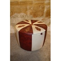 thumb-Vintage jaren 70 poef van skai met Marrakech stijl decor en deksel-1