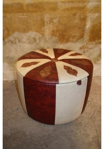 Vintage jaren 70 poef met opbergruimte 