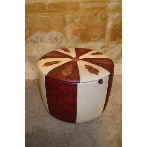 Vintage jaren 70 poef met opbergruimte 