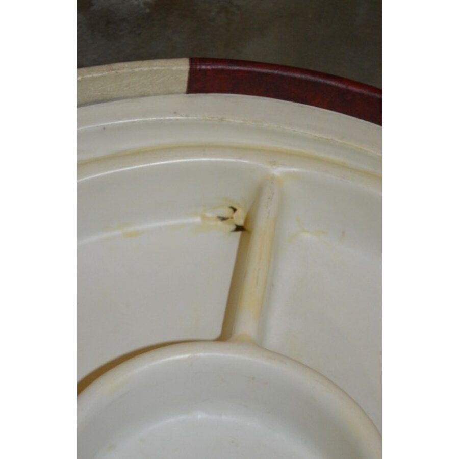 Vintage jaren 70 poef van skai met Marrakech stijl decor en deksel-6