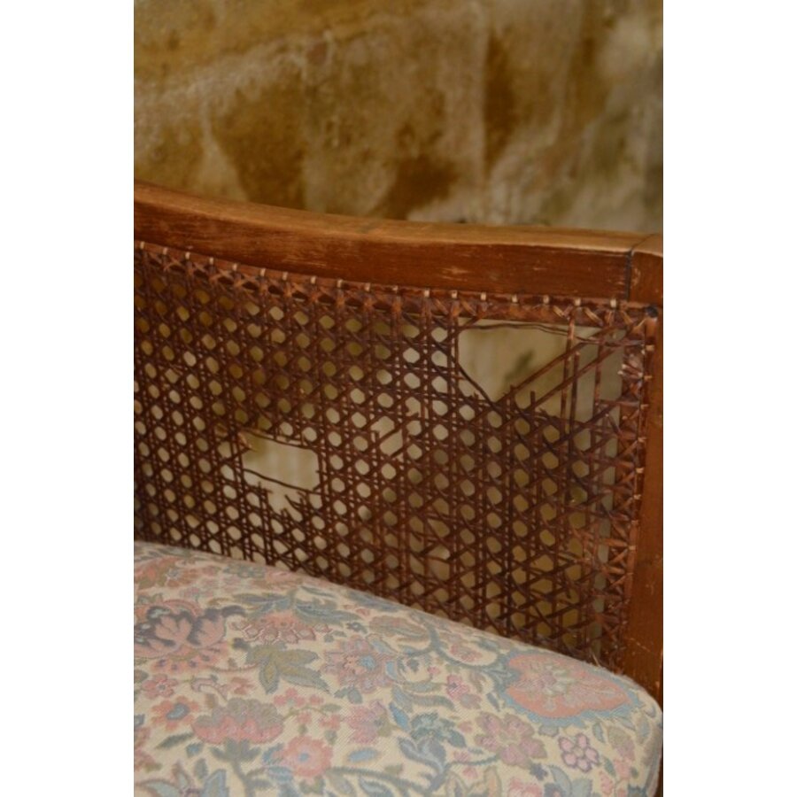 Prachtige kleine antieke fauteuil in Regency-stijl met webbing circa 1920-4