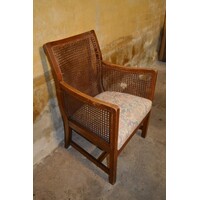 thumb-Prachtige kleine antieke fauteuil in Regency-stijl met webbing circa 1920-5