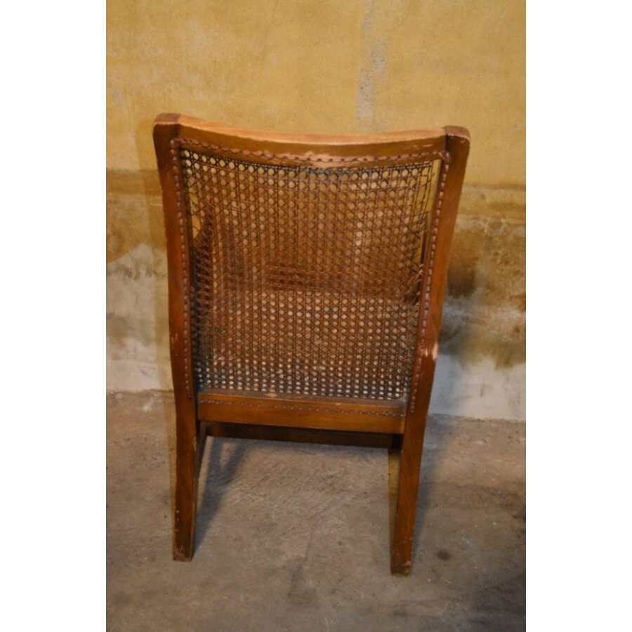 Prachtige kleine antieke fauteuil in Regency-stijl met webbing circa 1920-7