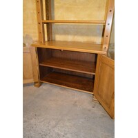 thumb-Vintage eiken kaaskast met open vakken en onderkast-6