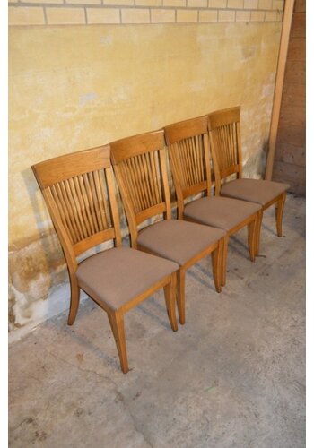 Eiken keukenstoelen set van 4 