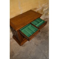 thumb-Klein donker eiken tv-kastje in mid-century stijl met lades-5