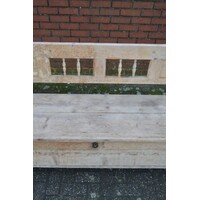 thumb-Lange antieke klepbank met arm- en rugleuningen-4