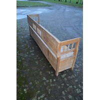 thumb-Lange antieke klepbank met arm- en rugleuningen-9