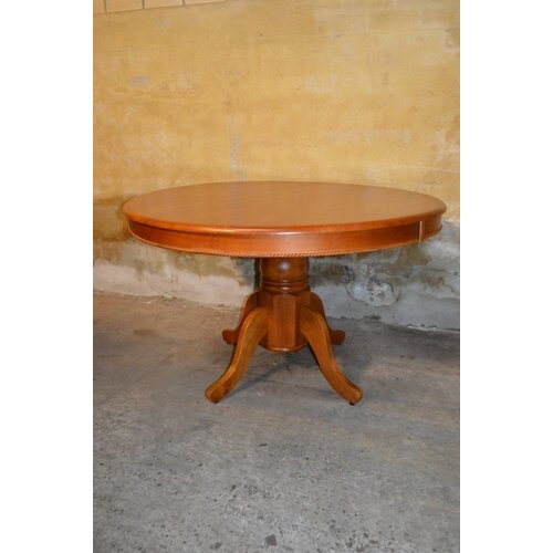 Ronde mahoniehouten eettafel 