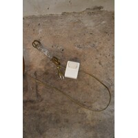 thumb-Vintage eiken vloerlamp met kap in mid-century stijl-2