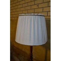 thumb-Vintage eiken vloerlamp met kap in mid-century stijl-7