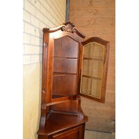 thumb-Klassieke houten vitrine hoekkast in Engelse stijl-6