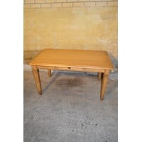 thumb-Stoere massief blank eiken eettafel met demontabele poten-2