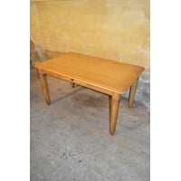 thumb-Stoere massief blank eiken eettafel met demontabele poten-3