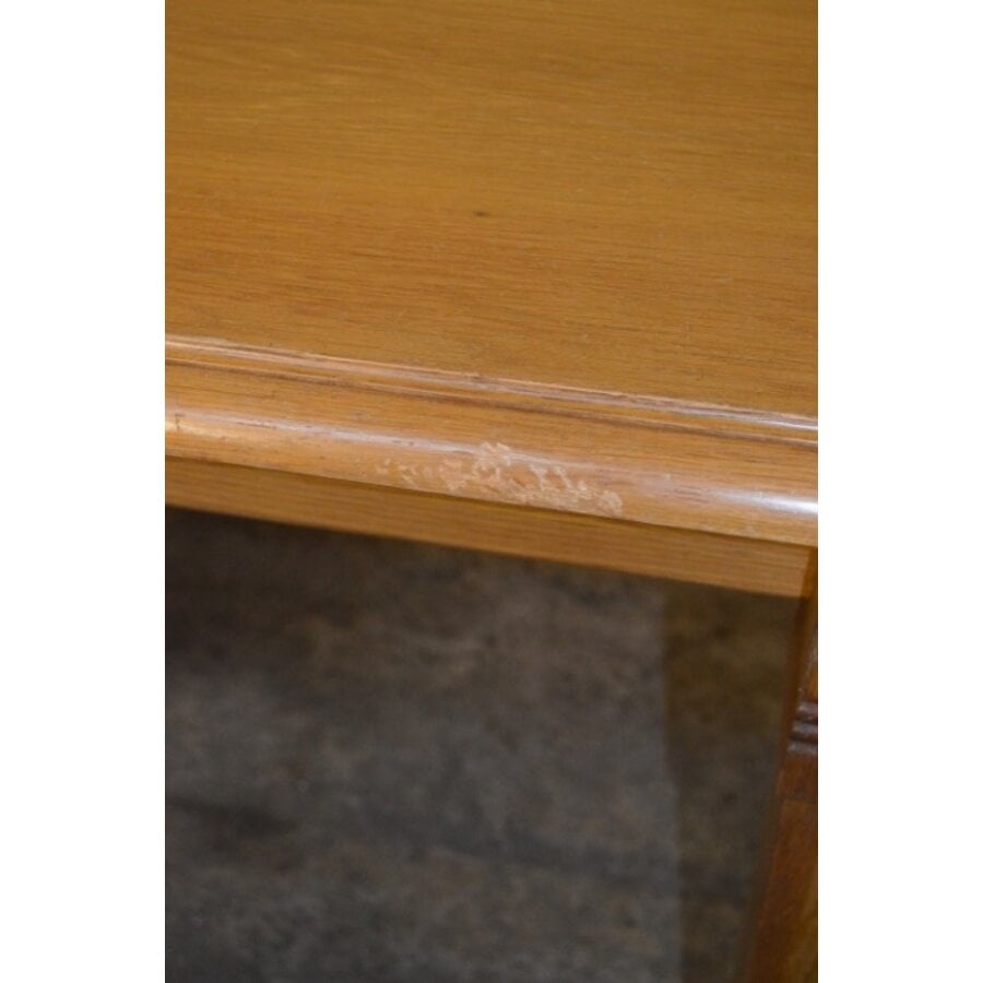 Stoere massief blank eiken eettafel met demontabele poten-5