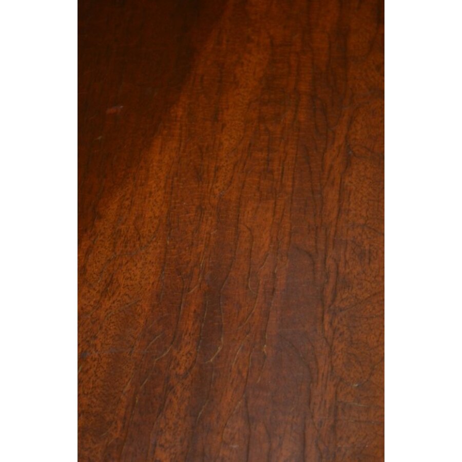 Mahonie Louis XVI bijzetafeltje met lade en taps toelopende poten-6