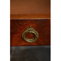 thumb-Mahonie Louis XVI bijzetafeltje met lade en taps toelopende poten-8