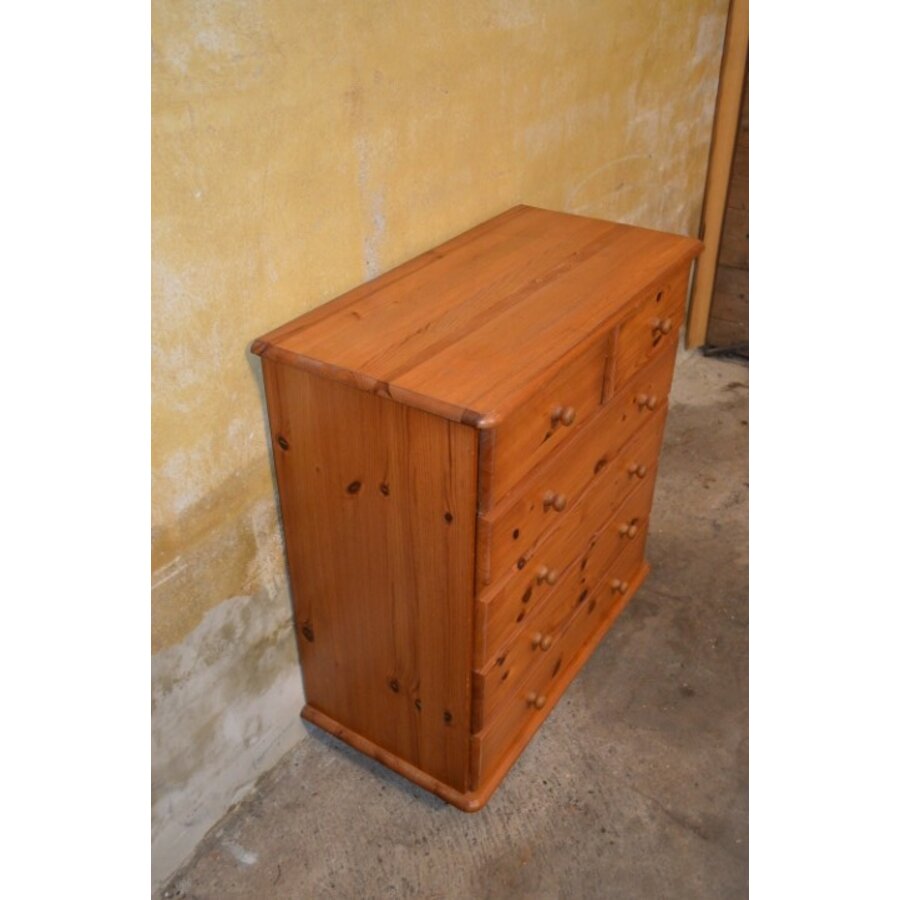 Vuren houten ladenkastje met 6 laden – opknap kastje-3