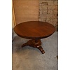 Mahonie Biedermeier coulissentafel rond