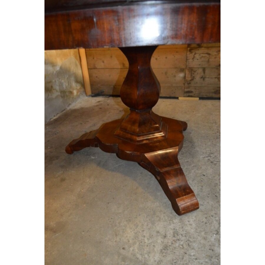 Hollands mahonie Biedermeier coulissentafel eind 19de eeuw-2