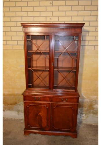Mahonie vitrine kast Lord Sheraton 
