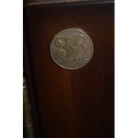 thumb-Noten vitrine wandkast van 3B Meubelen met glasdeuren en laden-5