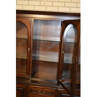 thumb-Noten vitrine wandkast van 3B Meubelen met glasdeuren en laden-7