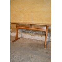 thumb-Retro tweepersoons schooltafel CASALA van beukenhout-6