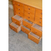 thumb-Grenen Lundia ladekast met 15 laden uit de jaren 60-5