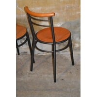 thumb-Set van 4 vintage keukenstoelen metaal en hout stapelbaar-7