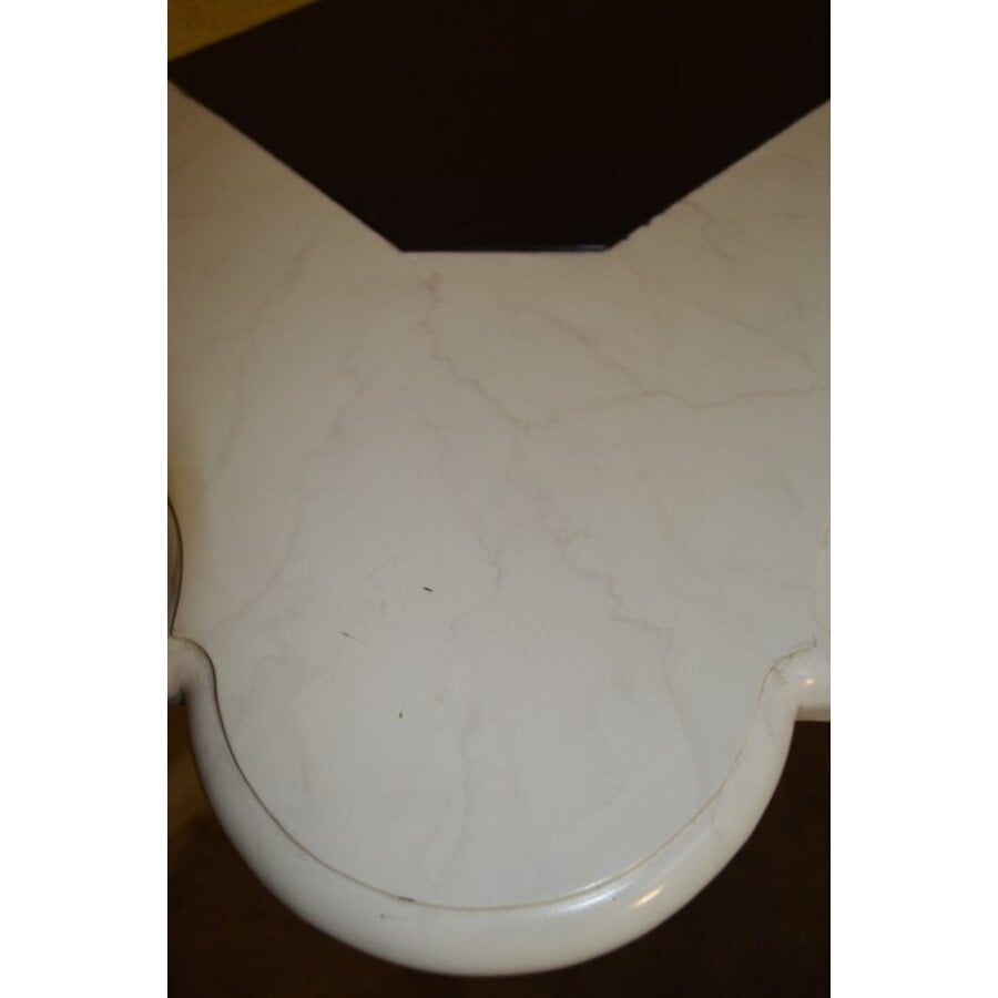 Decoratieve schouw van MDF met marmerlook afwerking-10