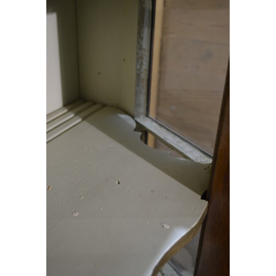 Mahonie buikkast met vitrine in Lodewijk XV stijl-8