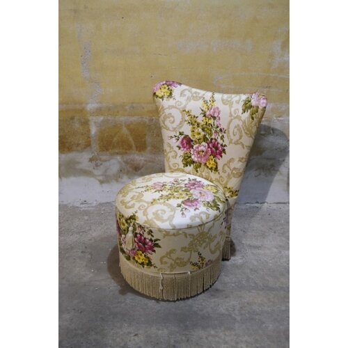 Vintage cocktail / naaikist stoeltje 