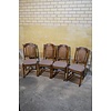 Brocante eiken eetkamerstoelen set van 4