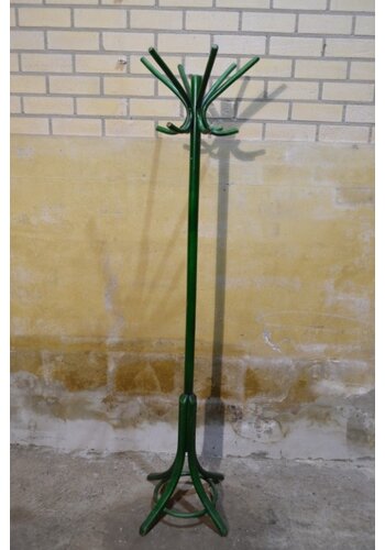 Staande houten kapstok retro groen 
