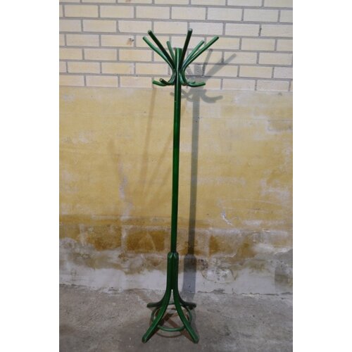 Staande houten kapstok retro groen 