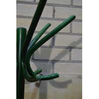 thumb-Staande houten kapstok in retro stijl met 12 haken groen-5