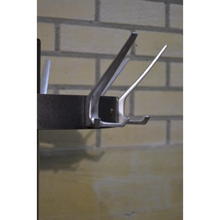 Aan Gispen toegeschreven kapstok met chromen stang en draaibare kroon-3