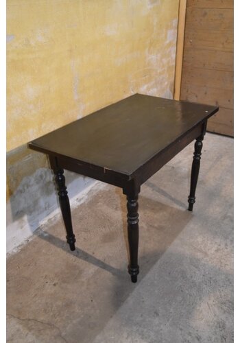 Rustieke cafétafel zwart hout 