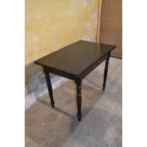 Rustieke cafétafel zwart hout 