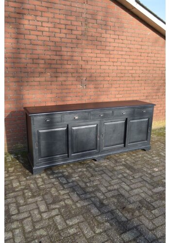 Vintage teak dressoir zwart 