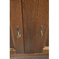 thumb-Donker eiken highboard met vitrine en onderkast – Jaren 30 art deco-4