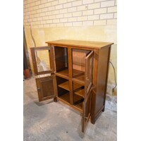 thumb-Donker eiken highboard met vitrine en onderkast – Jaren 30 art deco-6