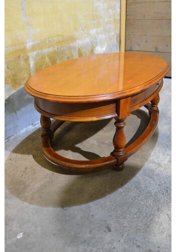 Klassieke ovale salontafel mahonie 