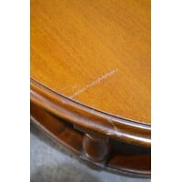 thumb-Klassieke grote ovale salontafel van mahonie-5