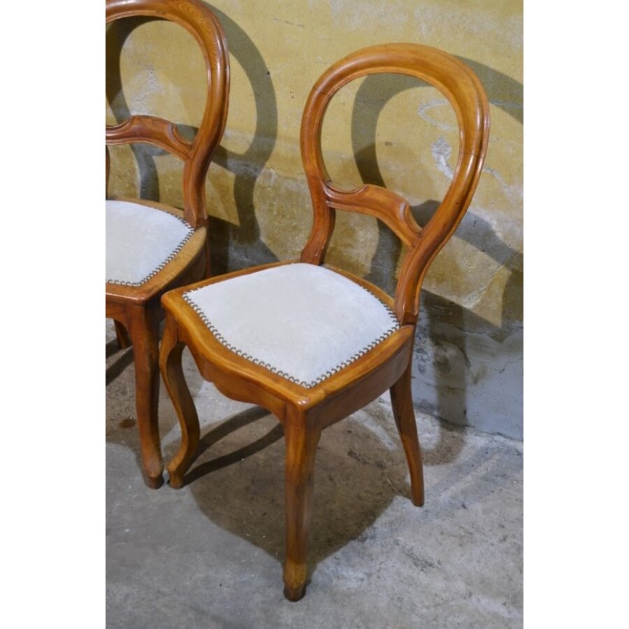 Antieke Hollandse stoelen in Willem III stijl ca. 1870 – Set van 3-3