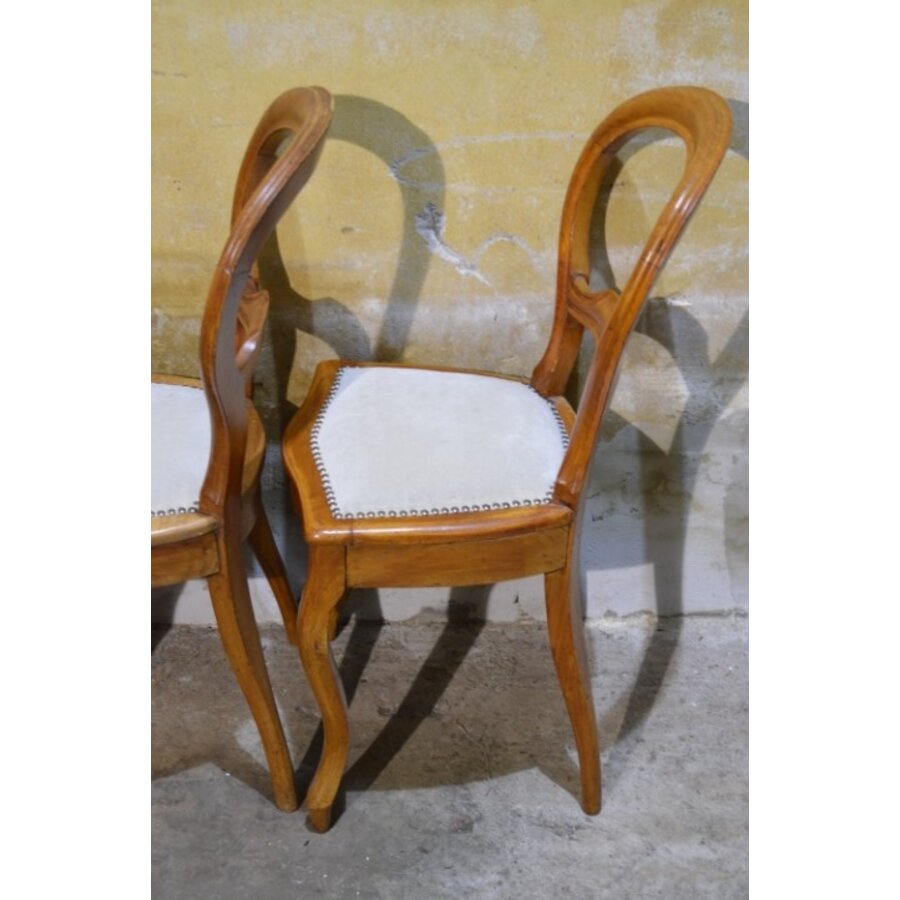 Antieke Hollandse stoelen in Willem III stijl ca. 1870 – Set van 3-5