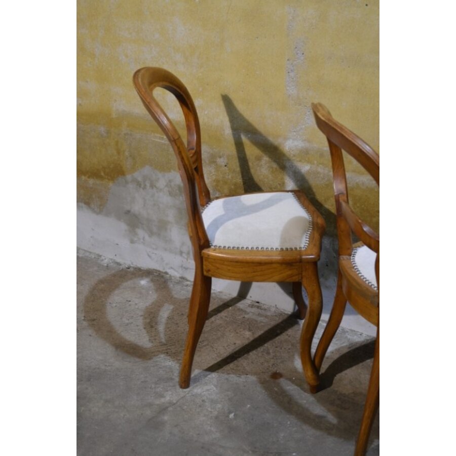 Antieke Hollandse stoelen in Willem III stijl ca. 1870 – Set van 3-7