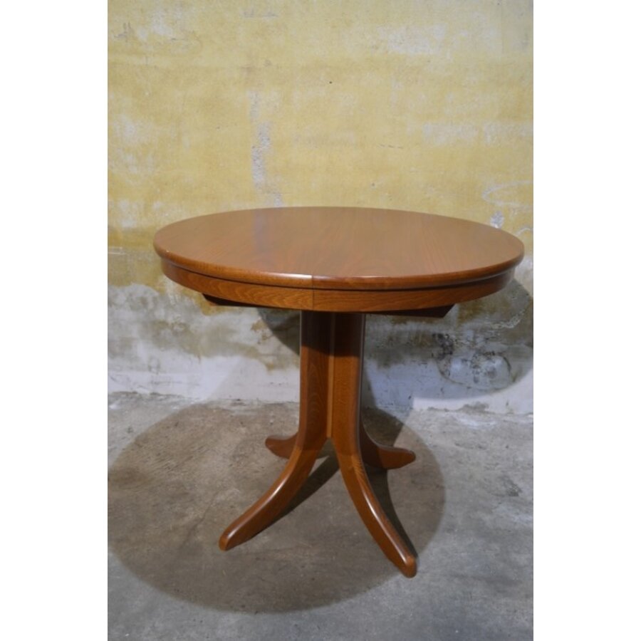 Ronde uitschuifbare eettafel van Engelse makelij met sterpoot-3